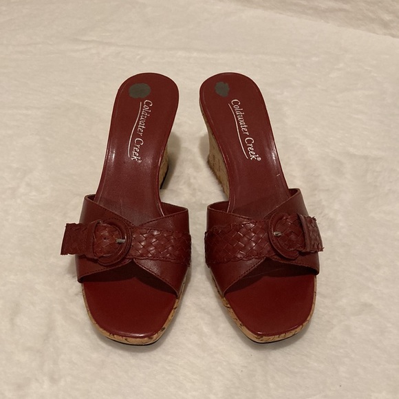 Coldwater Creek red wedges, Sz 7.5M - Picture 2 of 6